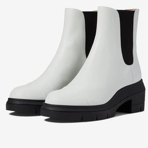 Stuart Weitzman Norah Leather Lug- sole Chelsea Boots - Size 8 - Used Once